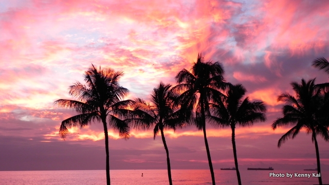 ハワイのサンセットと夜景 ハワイ最新情報満載 プーコのハワイサイト